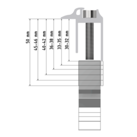 91113-41 SL Rack Modulendklemme, 40 42 mm Produktbild front M