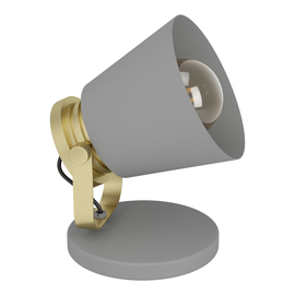 43841 Eglo TL/1 E27 GRAU GOLD TWICKEN Produktbild front M