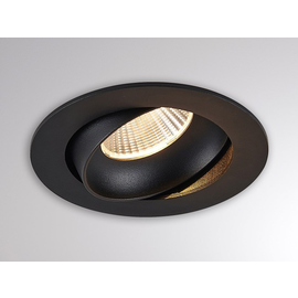308-30013600 Tecnico KALIO ROUND R EINBAUSTRAHLER schwarz LED 8W Produktbild front M