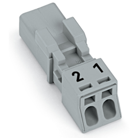 890-252 Wago Stecker,2-polig,grau Produktbild front M