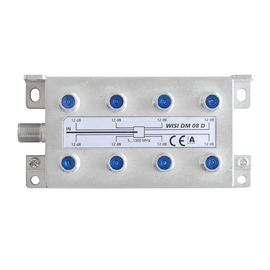 2777 Wisi DM 08 D 8-fach Verteiler BK 11 dB, 5-1300 MHz, DOCSIS 3.1 geeignet Produktbild