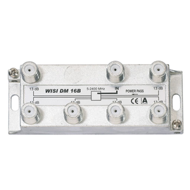 1032 Wisi DM 16 B 6-fach Sat-Verteiler 5-2400 MHz ,Verteildämpfung 11-17 dB Produktbild front M