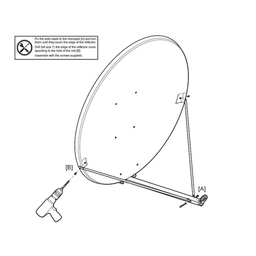 1207 Wisi OA 120 Alu Offset Antenne (ORBIT LINE) Lieferung besteht aus 2 Ka Produktbild Front View L