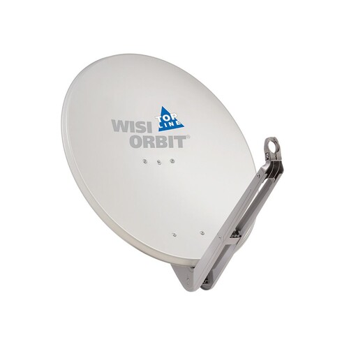 1216 Wisi OA 85 G New Top Line Alu Parabol-Offsetantenne hellgrau 85cm Produktbild Front View L