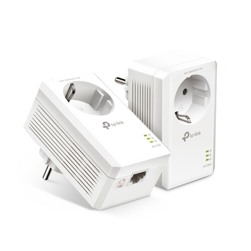 TL-PA7017P KIT TP-Link Power Line Starter Kit passthrough 1000Mbps Produktbild Front View L