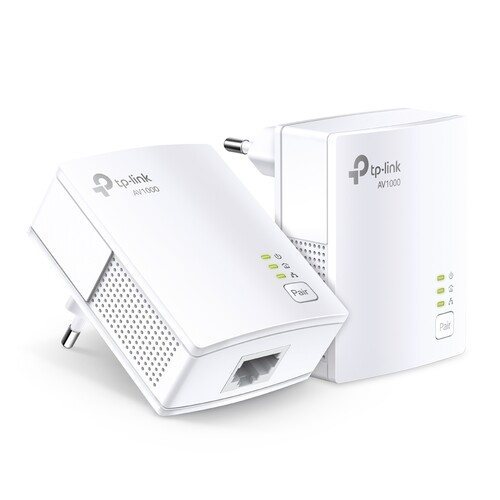 TL-PA7017 KIT TP-Link Power Line Starter Kit 1000Mbps Produktbild Front View L