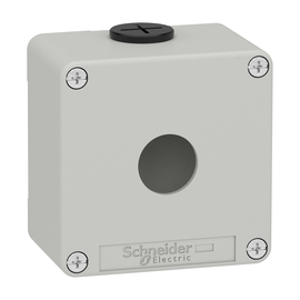 XAPD1201 Schneider Elec. Leergehäuse XAP, Metall, grau, für 1x22mm, 80x80x51 Produktbild