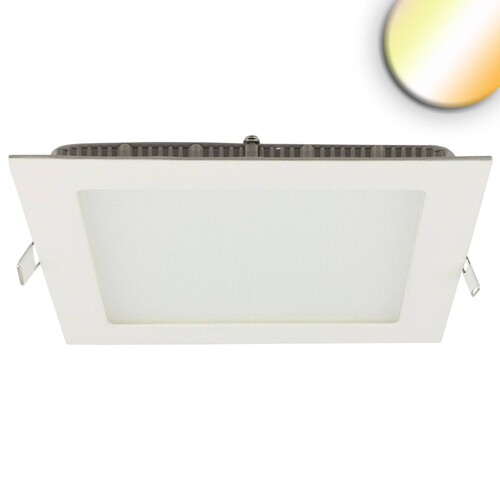 115601 Isoled LED Downlight, 24W, eckig ultraflach weiß, 300x300mm, Colorswitch Produktbild