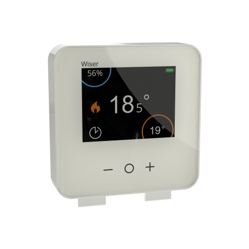 CCTFR6400 Wiser Raumthermostat mit Display Weiß (RAL 9003) Produktbild Front View L