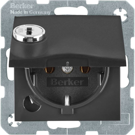 47631606 Berker BERKER S.1/B.x SSD mit Klappdeckel und Schloss anthrazit matt Produktbild