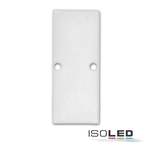 114831 Isoled Endkappe EC90 Aluminium weiß RAL 9003 für Profil HIDE DOUBLE in Produktbild Front View L