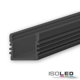 113176 Isoled LED Aufbauprofil SURF12 Aluminium schwarz eloxiert RAL 9005, 20 Produktbild