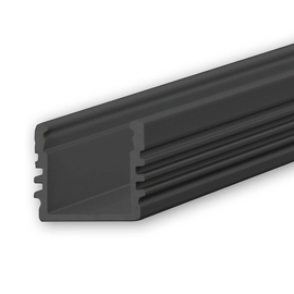 113176 Isoled LED Aufbauprofil SURF12 Aluminium schwarz eloxiert RAL 9005, 20 Produktbild