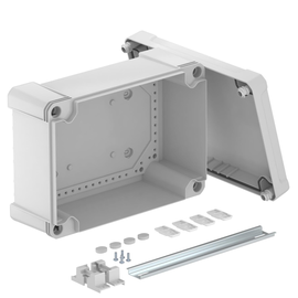 2005502 Obo X25C R LGR Leergehäuse mit Schiene 2069 286x202x125 Polycarbonat l Produktbild front M
