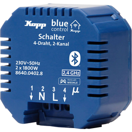 864004028 Kopp Blue- control Schaltaktor, Serienschalter 2- Kanal, 4 Produktbild