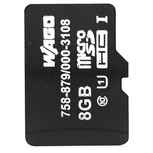 758-879/000-3108 Wago Speicherkarte SD Micro, pSLC- NAND, 8 GB, Temperaturbere Produktbild Front View L