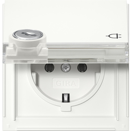 446766 Gira SCHUKO KD Schloss sortiert + BSF Gira TX_44 Reinweiß Produktbild front M