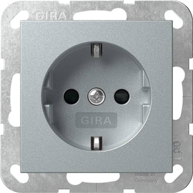 475526 Gira SCHUKO LED Leuchte + Shutter ohne Krallen System 55 Alu Produktbild