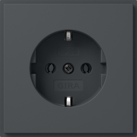 418867 Gira SCHUKO (IP20) Gira TX_44 Anthrazit Produktbild front M