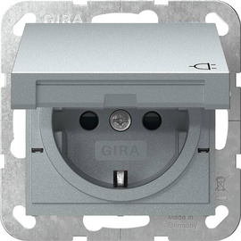 441426 Gira SCHUKO Klappdeckel/Shutter System 55 Alu Produktbild