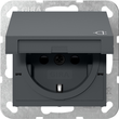 441428 Gira SCHUKO Klappdeckel/Shutter System 55 Anthrazit Produktbild front S