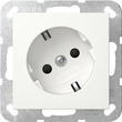 441827 Gira SCHUKO 30° + Shutter System 55 Reinweiß matt Produktbild front S
