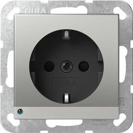 4170600 Gira SCHUKO LED Leuchte + Shutter System 55 Edelstahl(lack.) Produktbild