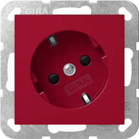 4418108 Gira SCHUKO 30° + Shutter WSV System 55 Rot Produktbild