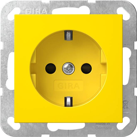 4453106 Gira SCHUKO Shutter ohne Krallen Sonderstrom System 55 Gelb Produktbild