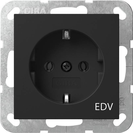 4458005 Gira SCHUKO Aufdruck EDV System 55 Schwarz m Produktbild