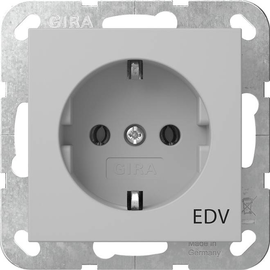 4458015 Gira SCHUKO Aufdruck EDV System 55 Grau m Produktbild