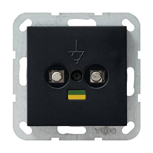 0405005 Gira Potenzialausgleich Dose 2f System 55 Schwarz m Produktbild Front View L