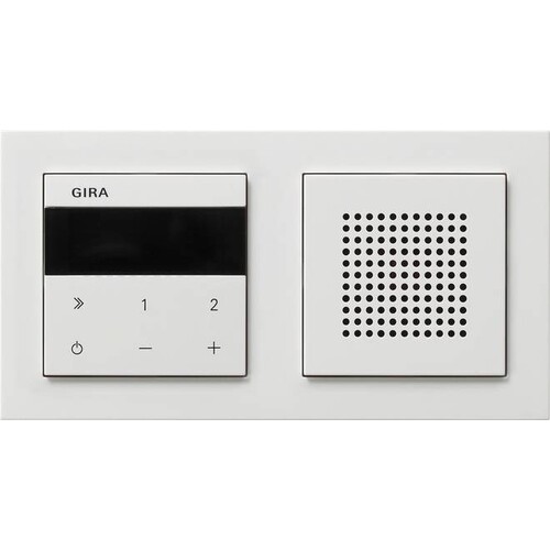 232029 Gira UP Radio IP Lautsprecher + Rahmen E2 Gira E2 Produktbild Front View L