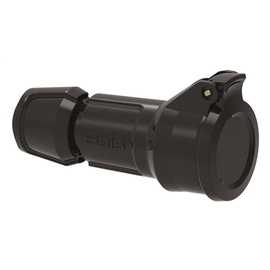 92007032 Bals SCHUKO Kupplung 16A IP54 schwarz Ni 7488 mit Klappdeckel, spritz Produktbild