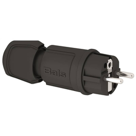 92007028 Bals SCHUKO Stecker 16A IP44 schwarz Ni 7372 Schraubklemmen, auch fü Produktbild