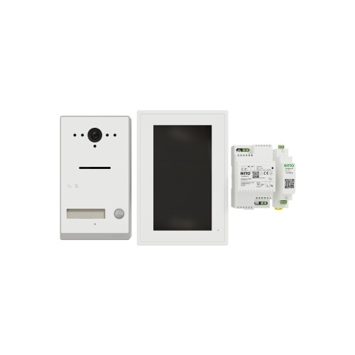 RGE2092170 Schneider Elec. TwinBus IP Video Set, 1WE, AP, weiss Produktbild Front View L