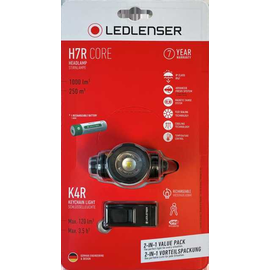 502948 Led Lenser H7R Core + Gratis K4R Stirnlampe + Schlüsselbundleuchte Produktbild