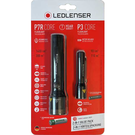 502947 Led Lenser P7R Core + Gratis P3 Core Akku Taschenlampen Set Produktbild