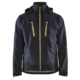 474925138635L Blakläder Softshell JackeDunkelblau/Gelb L Produktbild front M