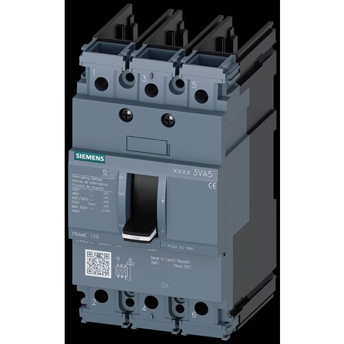 3VA5111-5ED31-1AA0 Siemens Leistungsschalter 3VA5 UL Frame 125 Sch Produktbild