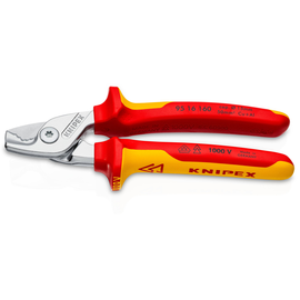 95 16 160 Knipex Kabelschere 160 mm 0 StepCut verchromt Produktbild