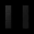 A503TSASWM Jung Tastensatz komplett 3fach graphitschwarz matt Produktbild