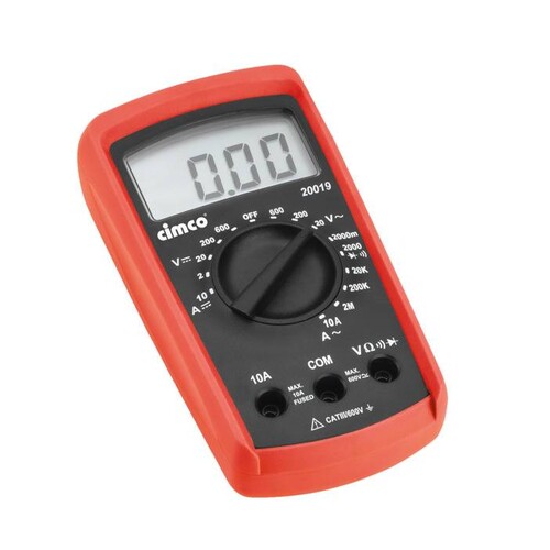 111409 Cimco Digitales Multimeter Standard AC/DC, 600V, 10A, CATIII 6000V Produktbild Front View L