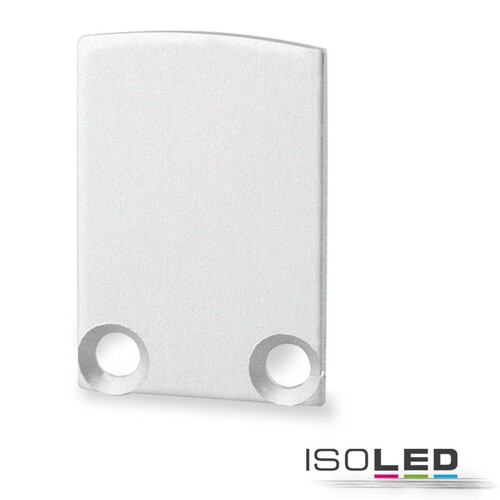 112533 Isoled Endkappe EC12 für SURF12 BORDERLESS inkl. COVER3 mit TUNNEL, Alu Produktbild Front View L