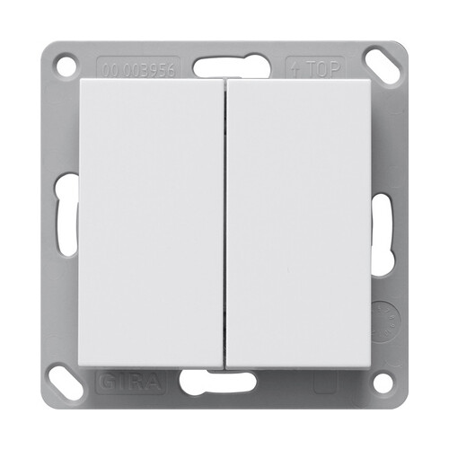 517803 Gira RF Wandsender 2f KNX System 55 Reinweiß Produktbild Front View L