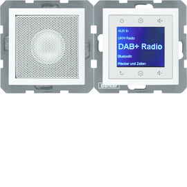 30809909 Berker BERKER S.1/B.x Radio Touch DAB+/Bluet. Set mit LS polarweiß  Produktbild