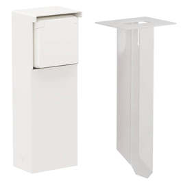 701-36815 Niko Anschlusssäule Schuko 1-Fach Weiß IP55 & Bodenspieß Produktbild
