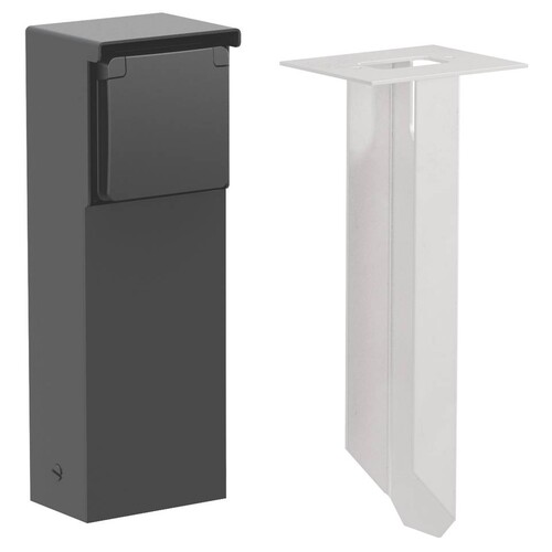761-36815 Niko Anschlusssäule Schuko 1-Fach Schwarz IP55 & Bodenspieß Produktbild
