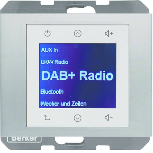 30847004 Berker BERKER K.5 Radio Touch DAB+/Bluet. Edelstahl matt Produktbild Front View L