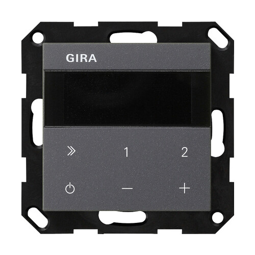 232028 Gira UP-Radio IP System 55 Anthrazit Produktbild Front View L